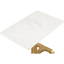 cordley white gold side table   