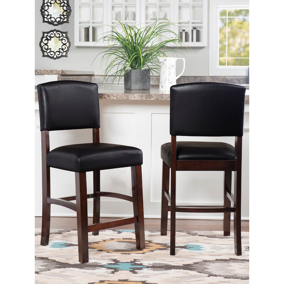 corey dark brown counter height stool   