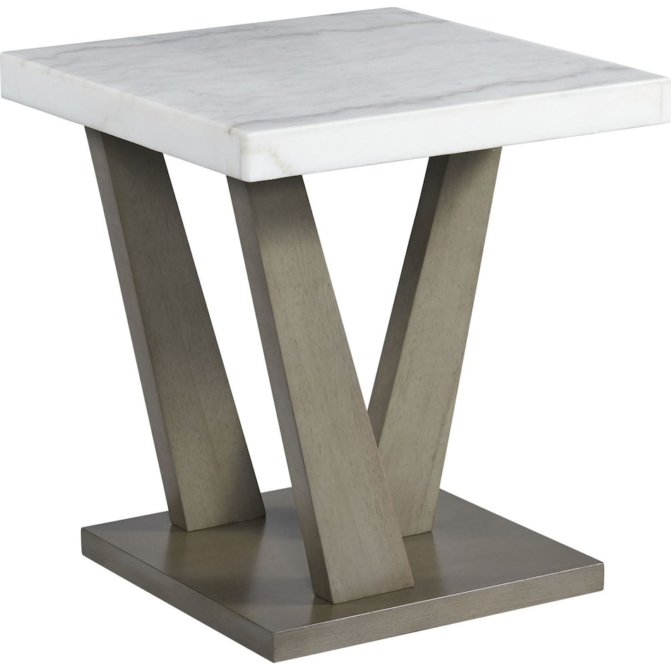 coriander gray end table   