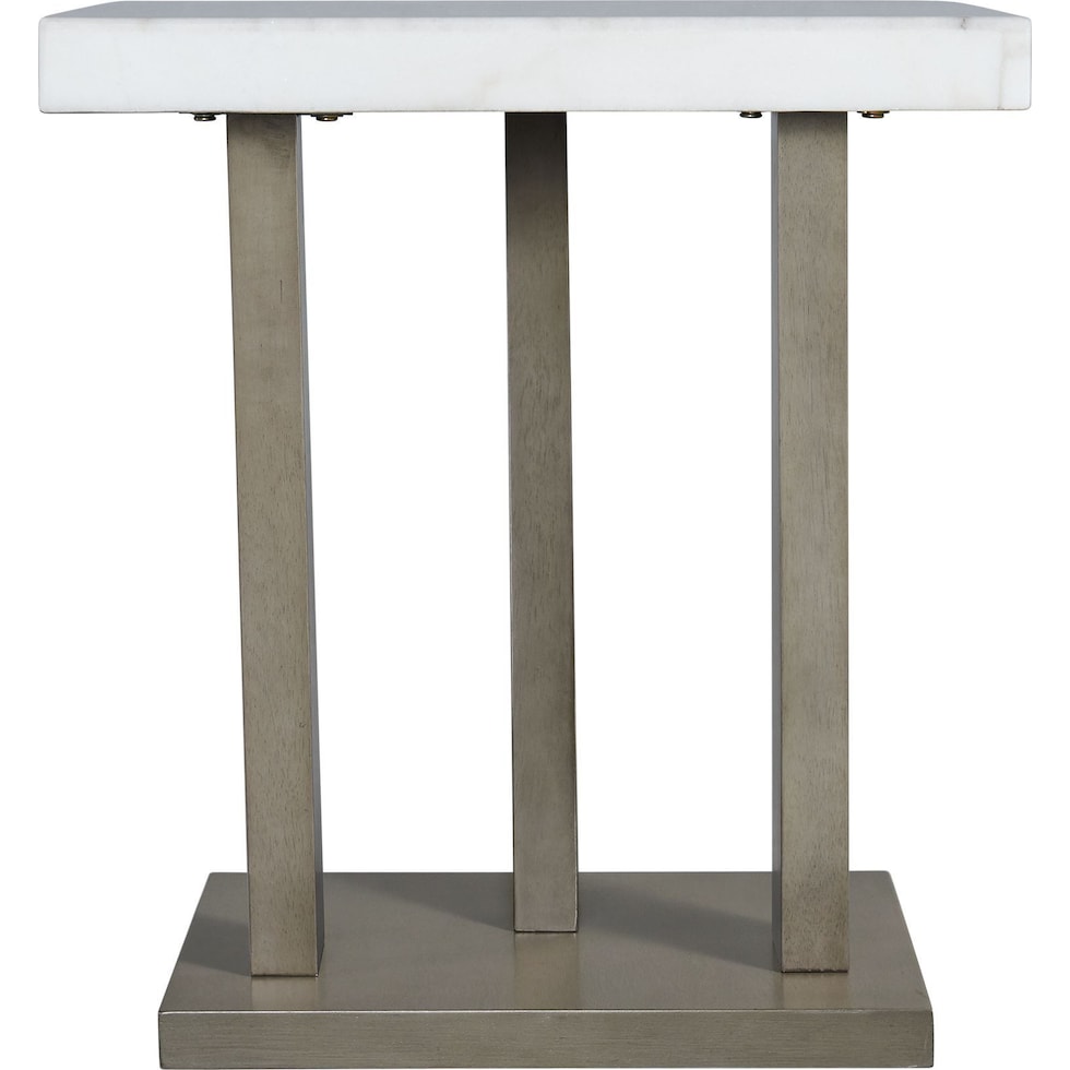 coriander gray end table   