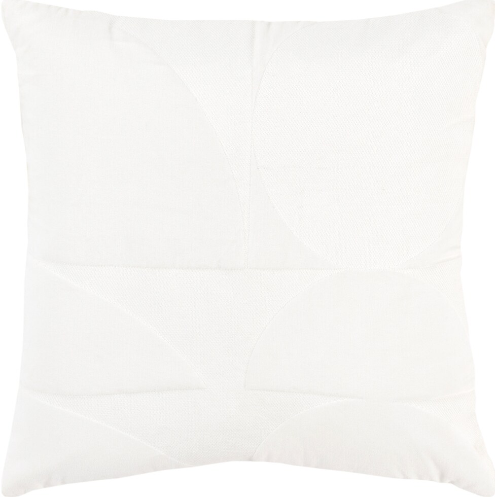 corin white accent pillow   
