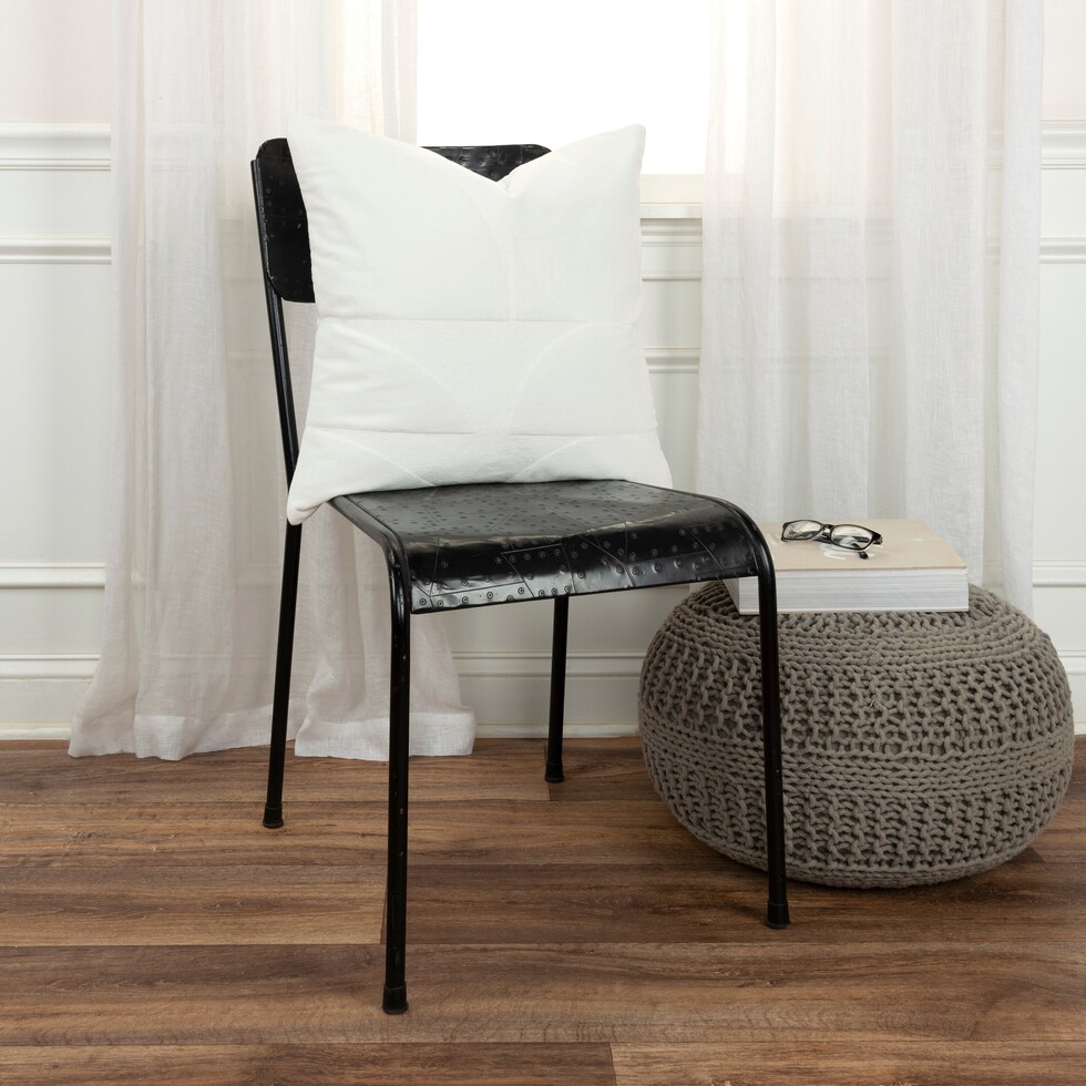 corin white accent pillow   