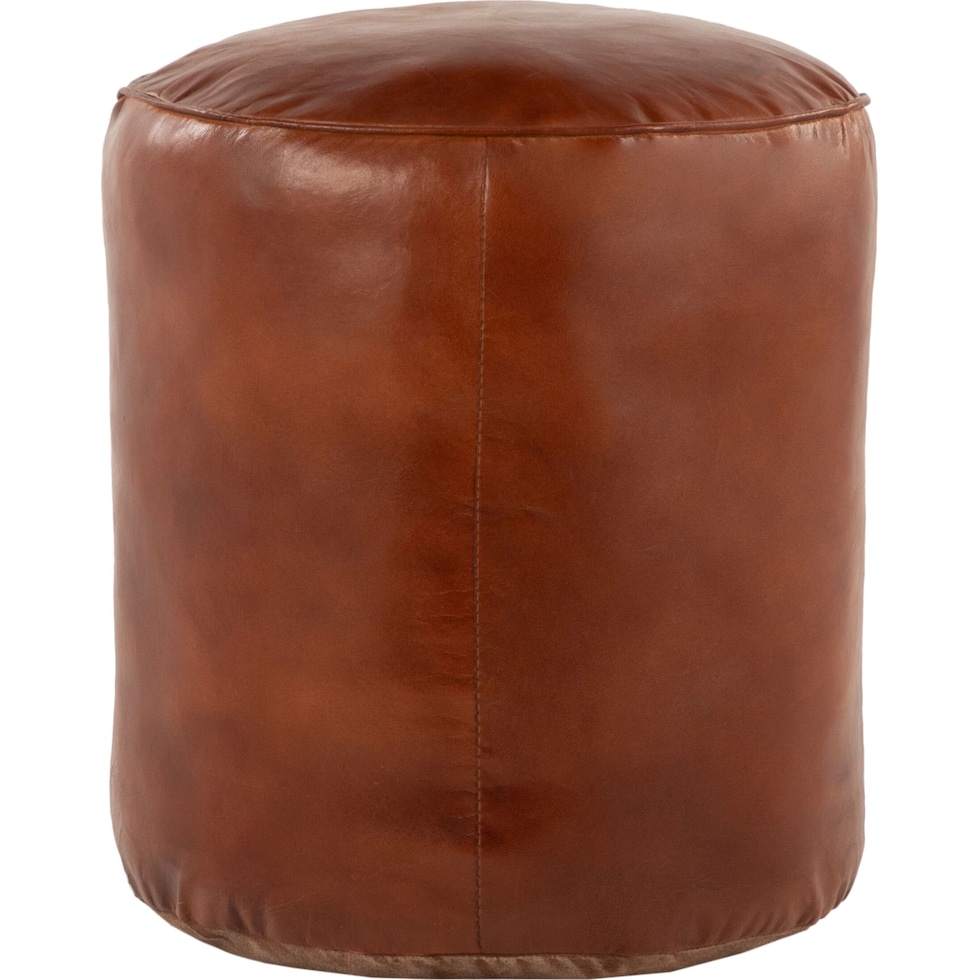 cornelius dark brown pouf   