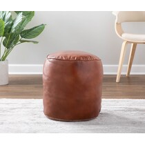 cornelius dark brown pouf   