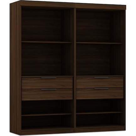 Cornell Set of 2 Open Closets - Brown
