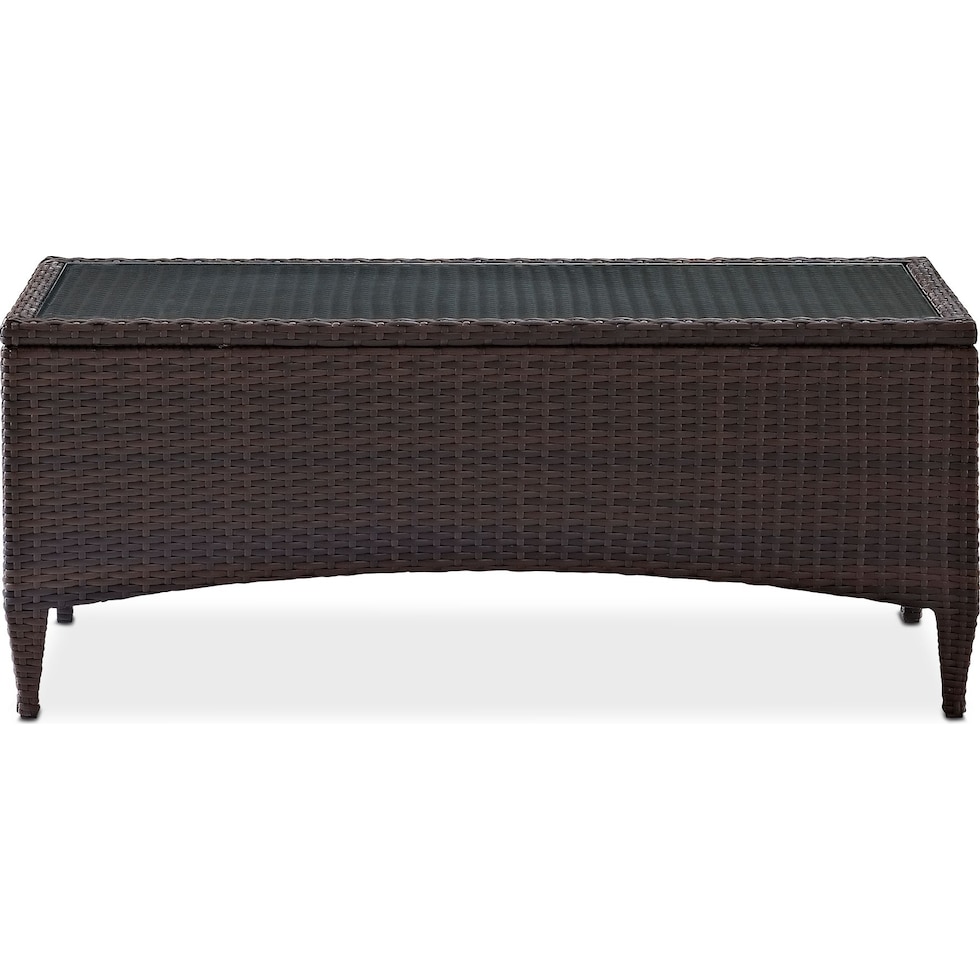 corona sangria dark brown outdoor coffee table   
