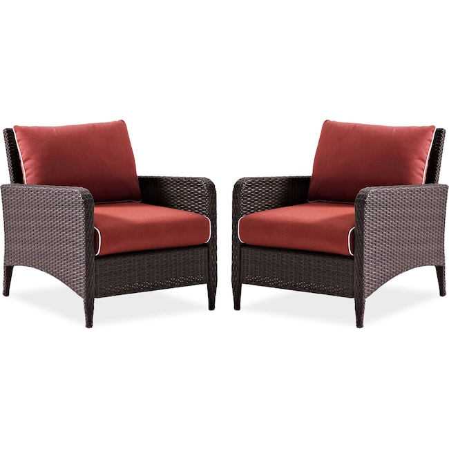 Outdoor Furniture - Corona Set of 2 Outdoor Chairs