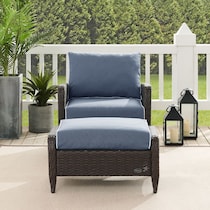 corona blue outdoor chair set   