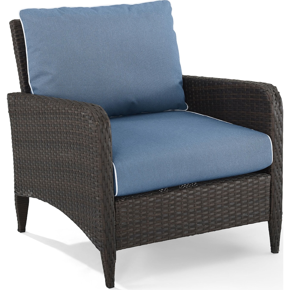 corona blue outdoor chair   