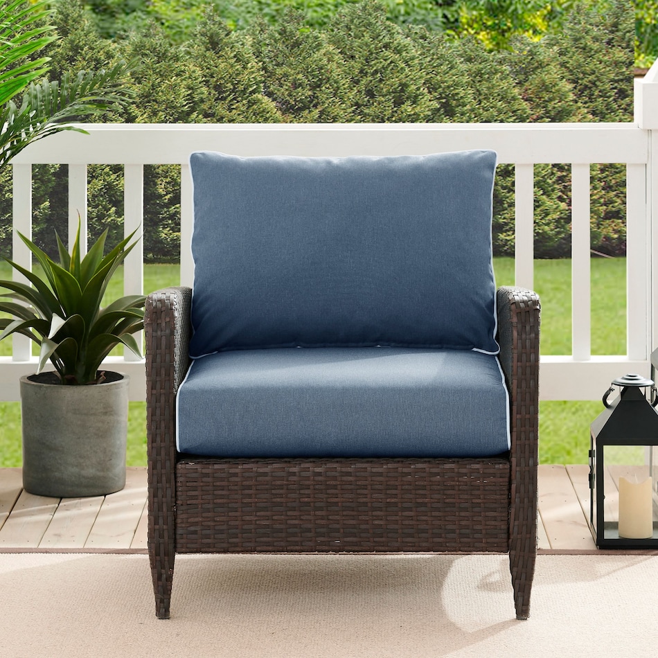 corona blue outdoor chair   