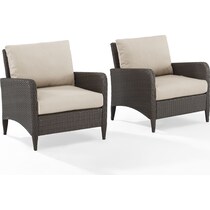 corona light brown outdoor chair set   