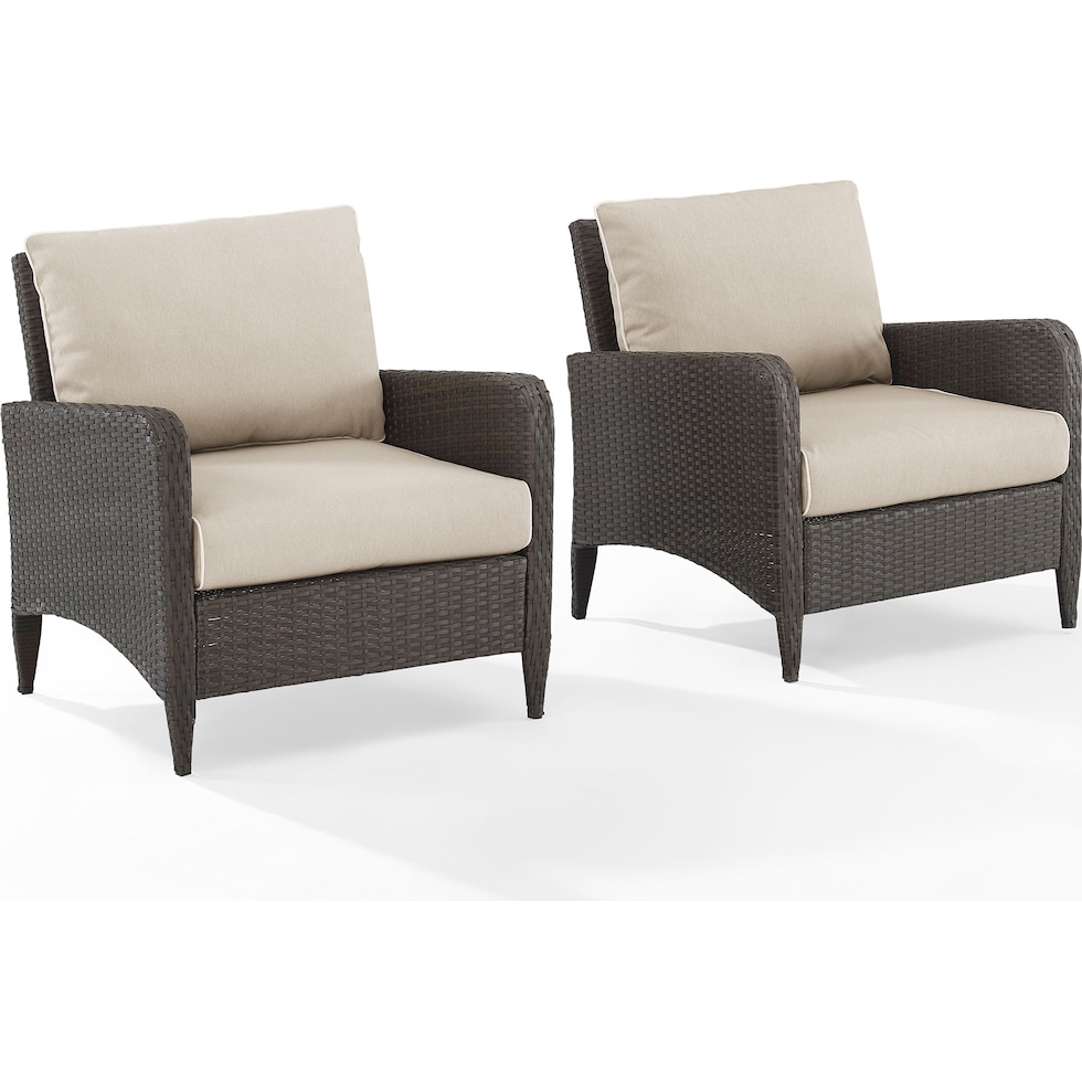 corona light brown outdoor chair set   