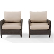 corona light brown outdoor chair set   