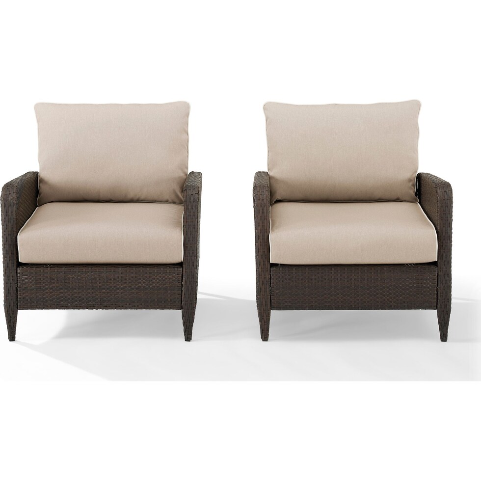 corona light brown outdoor chair set   