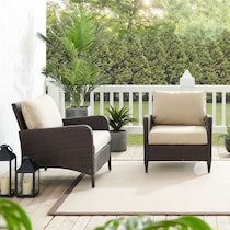 corona light brown outdoor chair set   