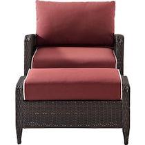 corona red outdoor chair set   
