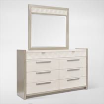 coronado bedroom ivory gray dresser and mirror web   