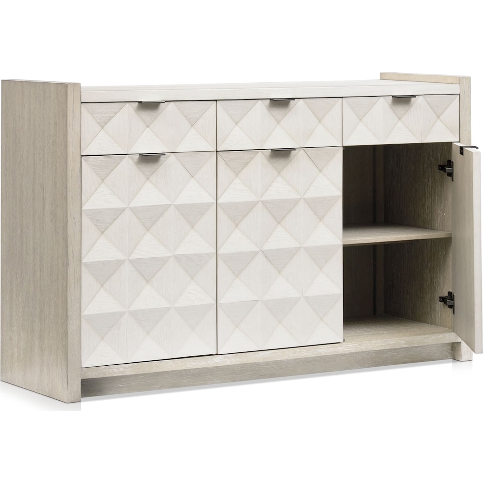 coronado dining ivory gray server   