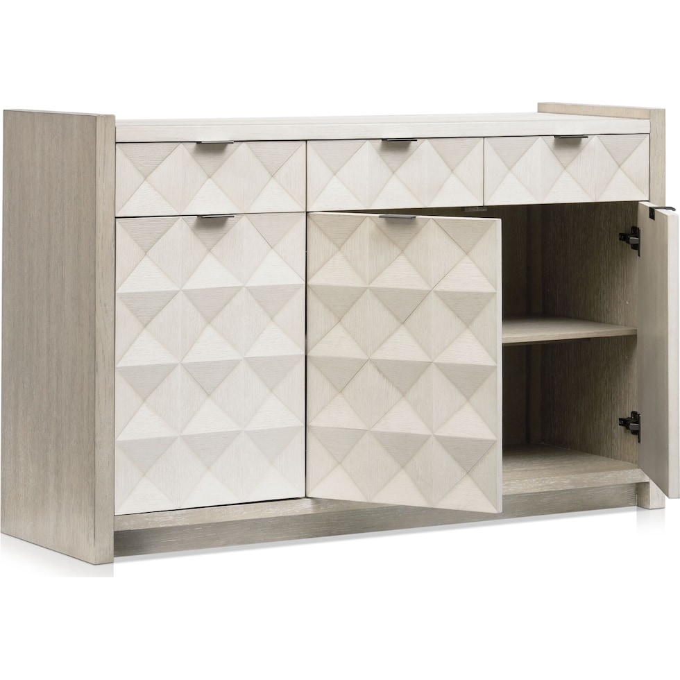 coronado dining ivory gray server   