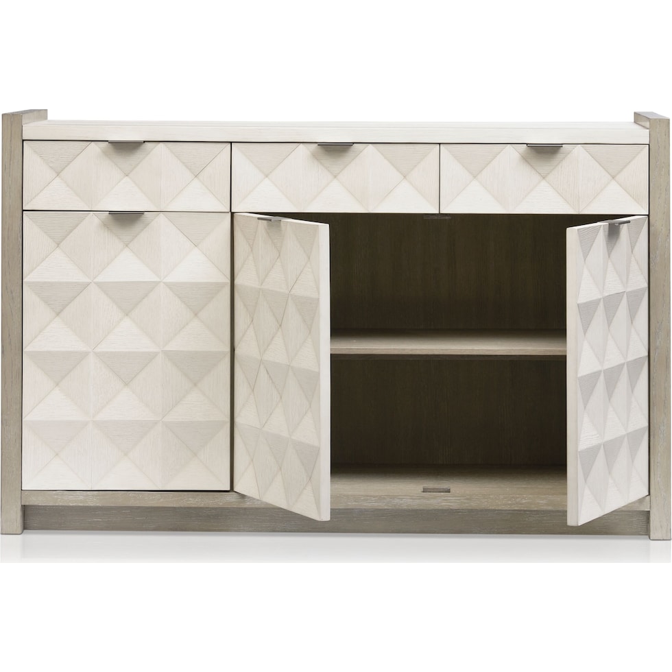 coronado dining ivory gray server   