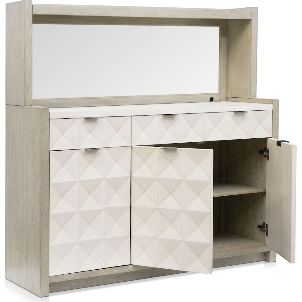 coronado dining ivory gray server   