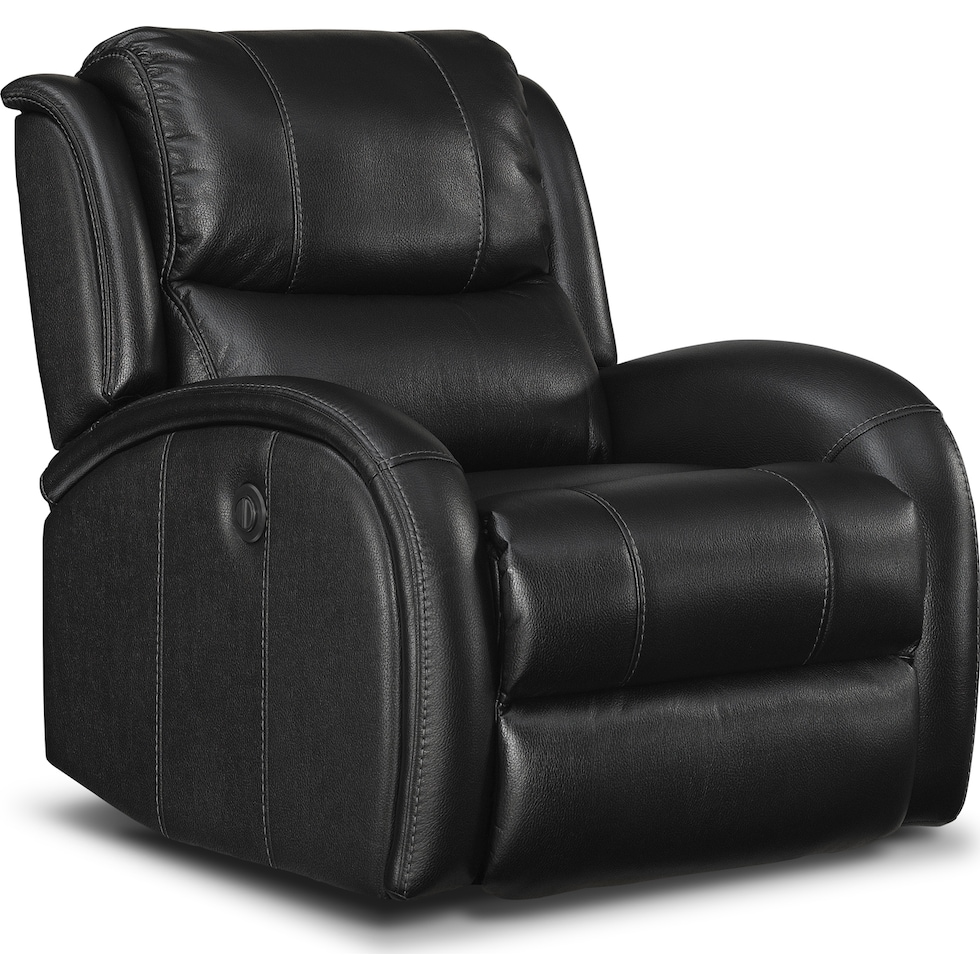 corsica black power recliner   