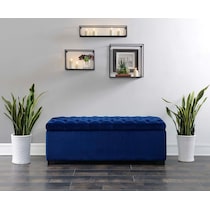 corva blue storage bench   