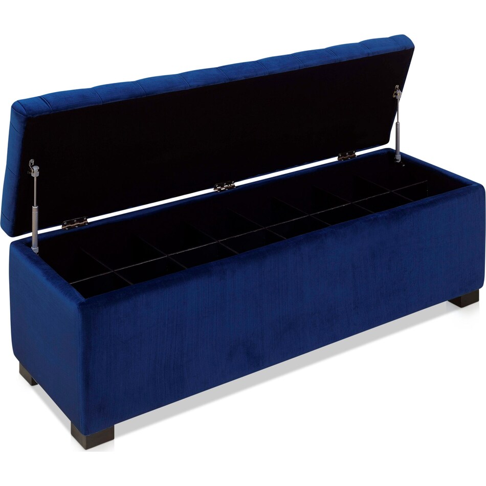 corva blue storage bench   