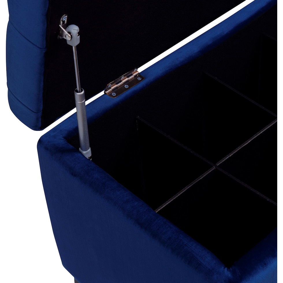 corva blue storage bench   