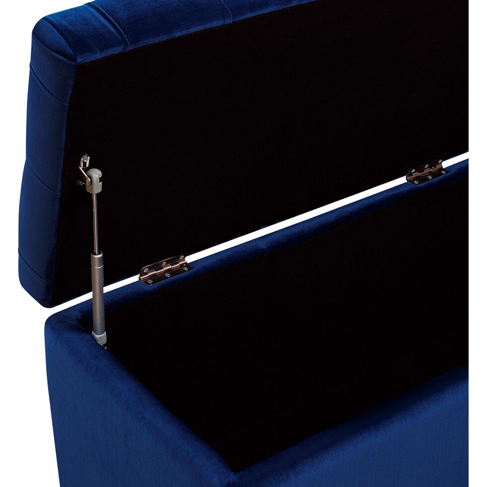 corva blue storage bench   