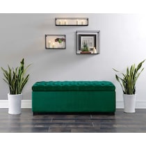 corva green storage bench   