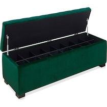corva green storage bench   