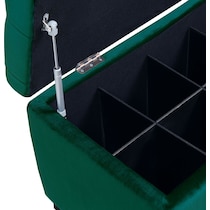 corva green storage bench   
