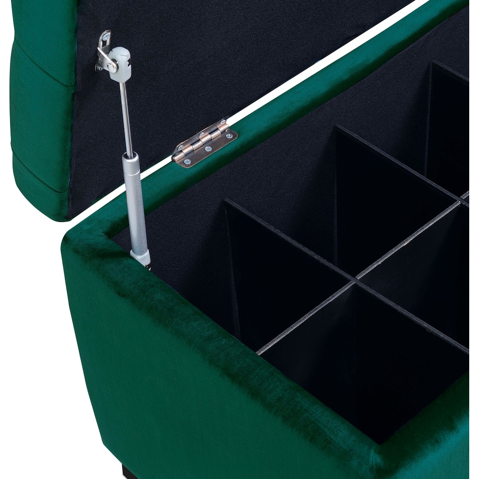 corva green storage bench   