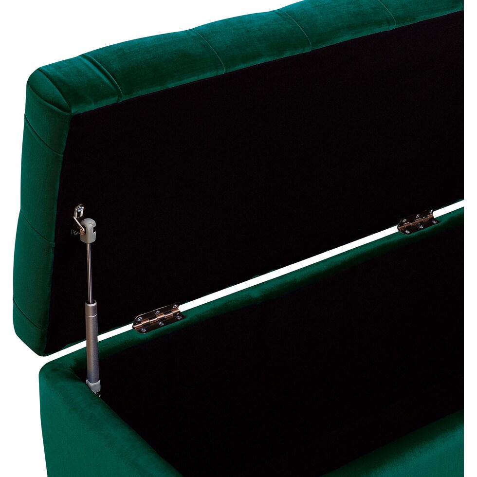 corva green storage bench   