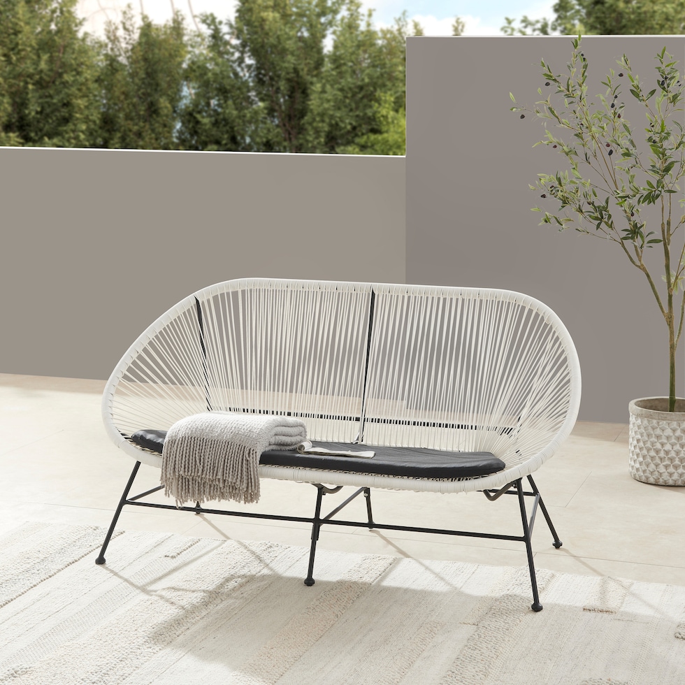 cosgrove white outdoor loveseat   