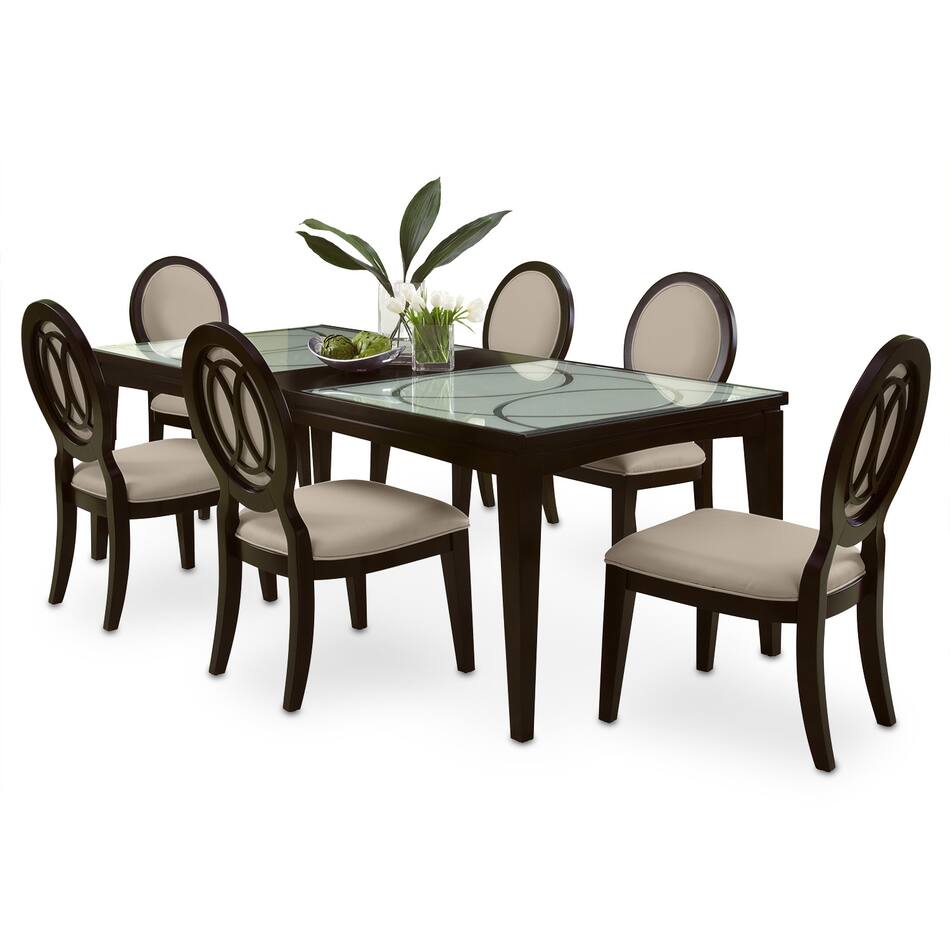 Cosmo Dining Table and 6 Dining Chairs Value City Furniture