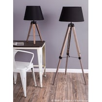 costa gray black table lamp   