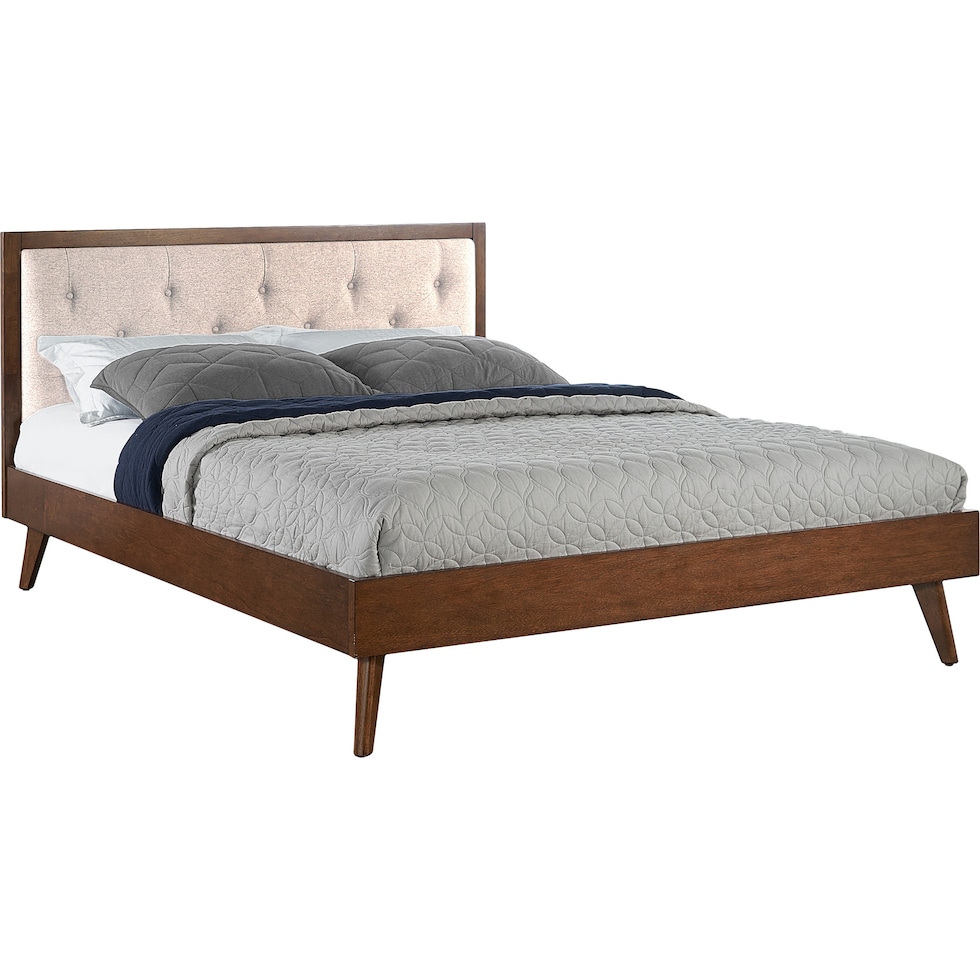 courtney dark brown queen bed   