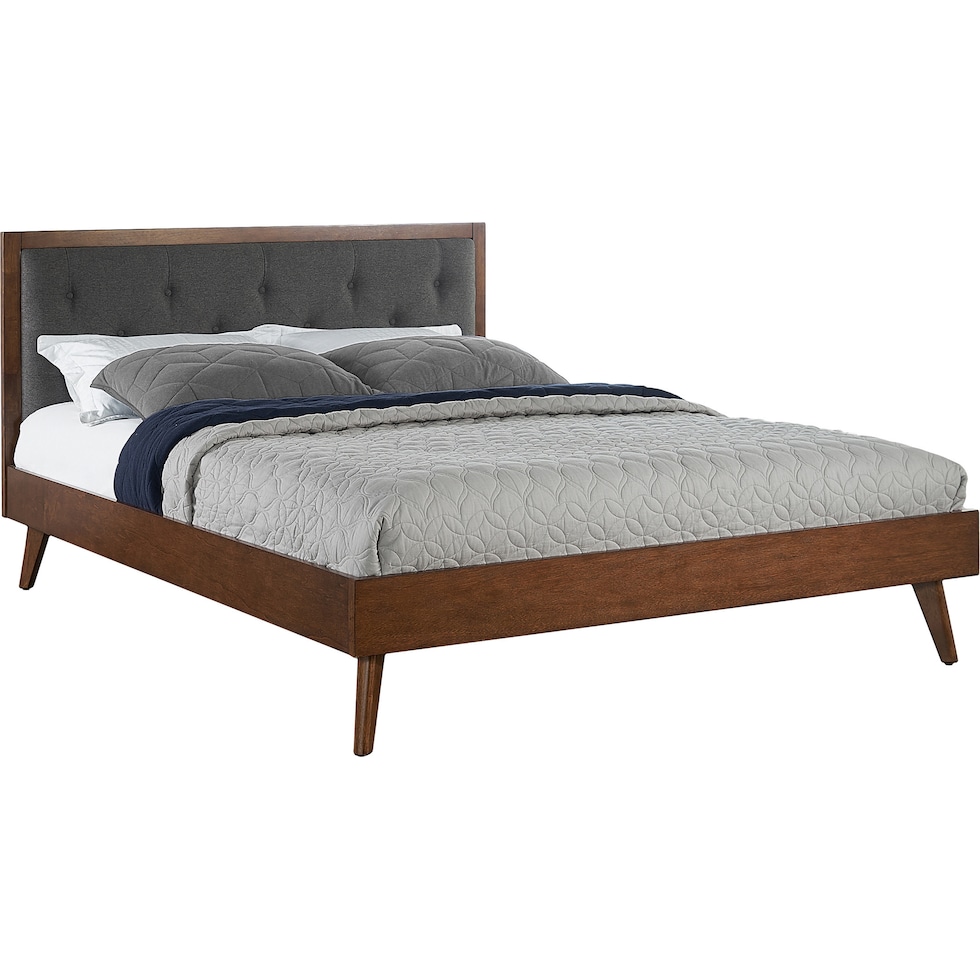 courtney dark brown queen bed   