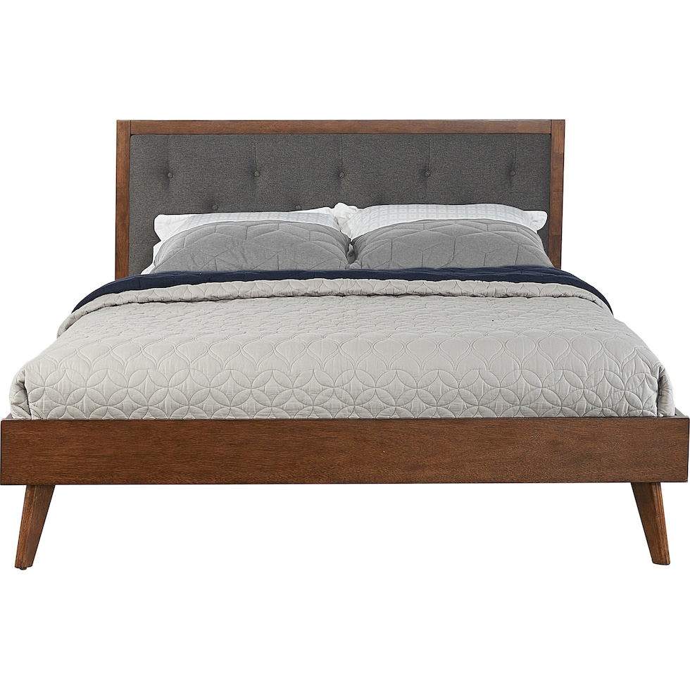 courtney dark brown queen bed   