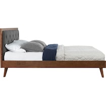 courtney dark brown queen bed   