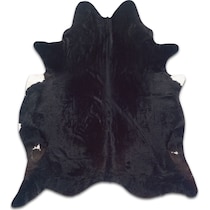 cowhide black area rug  x    