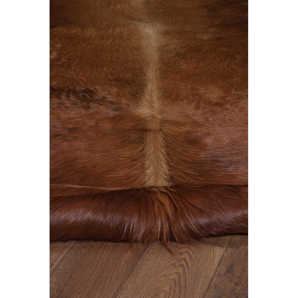 cowhide light brown area rug  x    