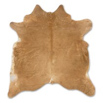 cowhide light brown area rug  x    