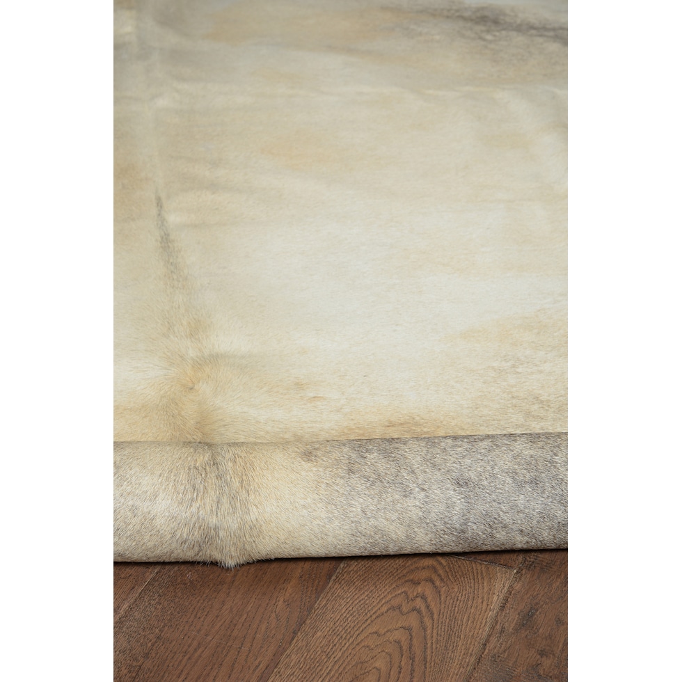 cowhide light brown area rug  x    