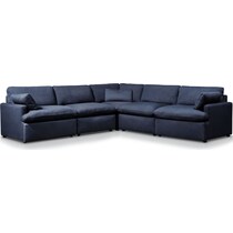 cozy blue  pc sectional   