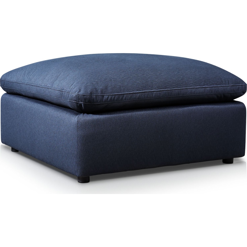 cozy blue ottoman   