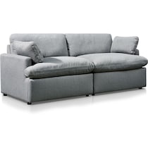 cozy gray  pc power reclining sofa   