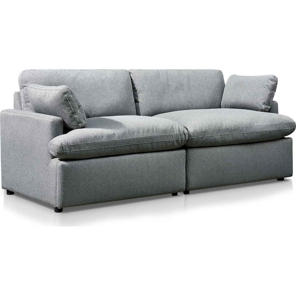 cozy gray  pc power reclining sofa   